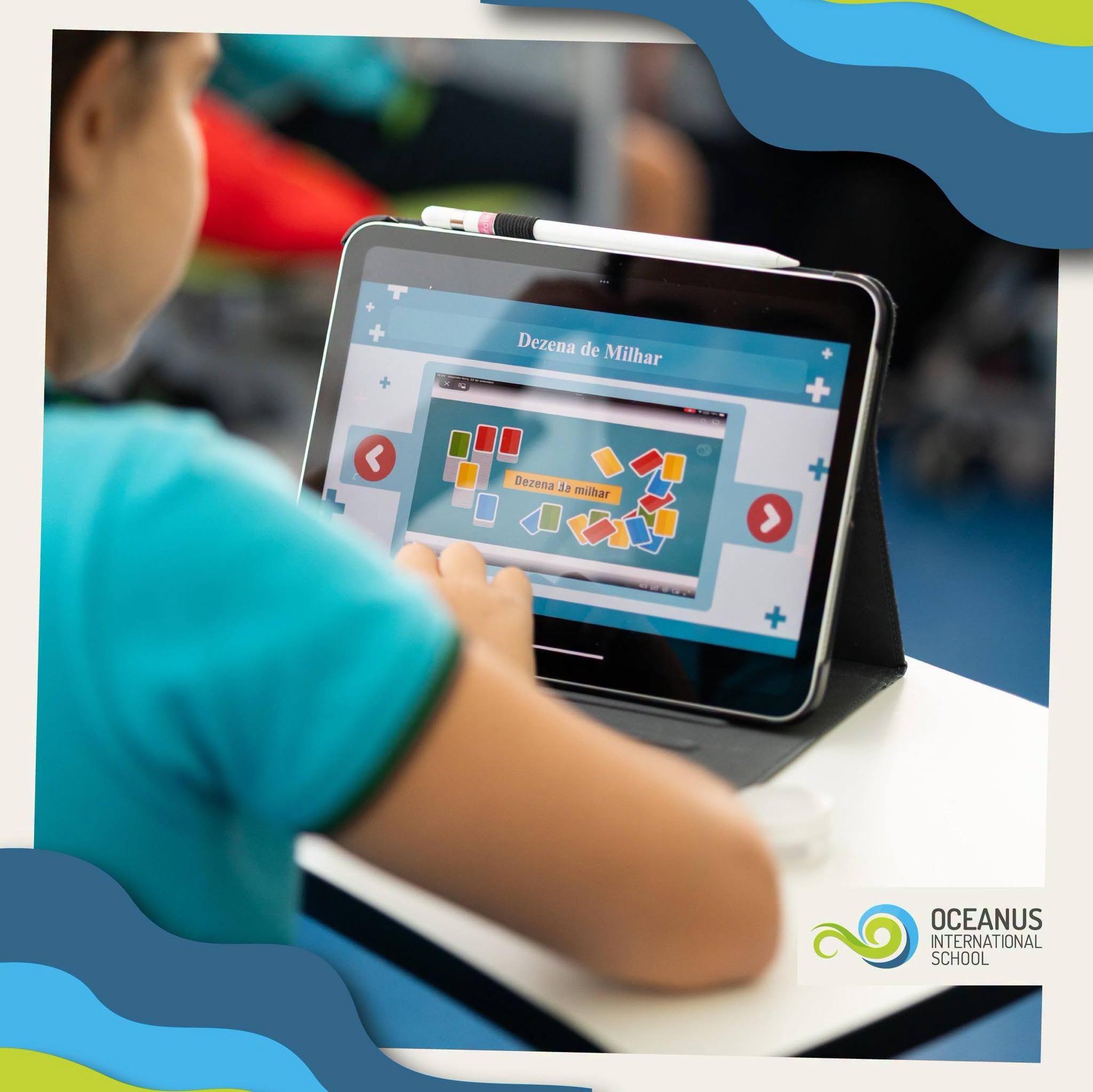 Atividade pedagógica em iPad na Oceanus